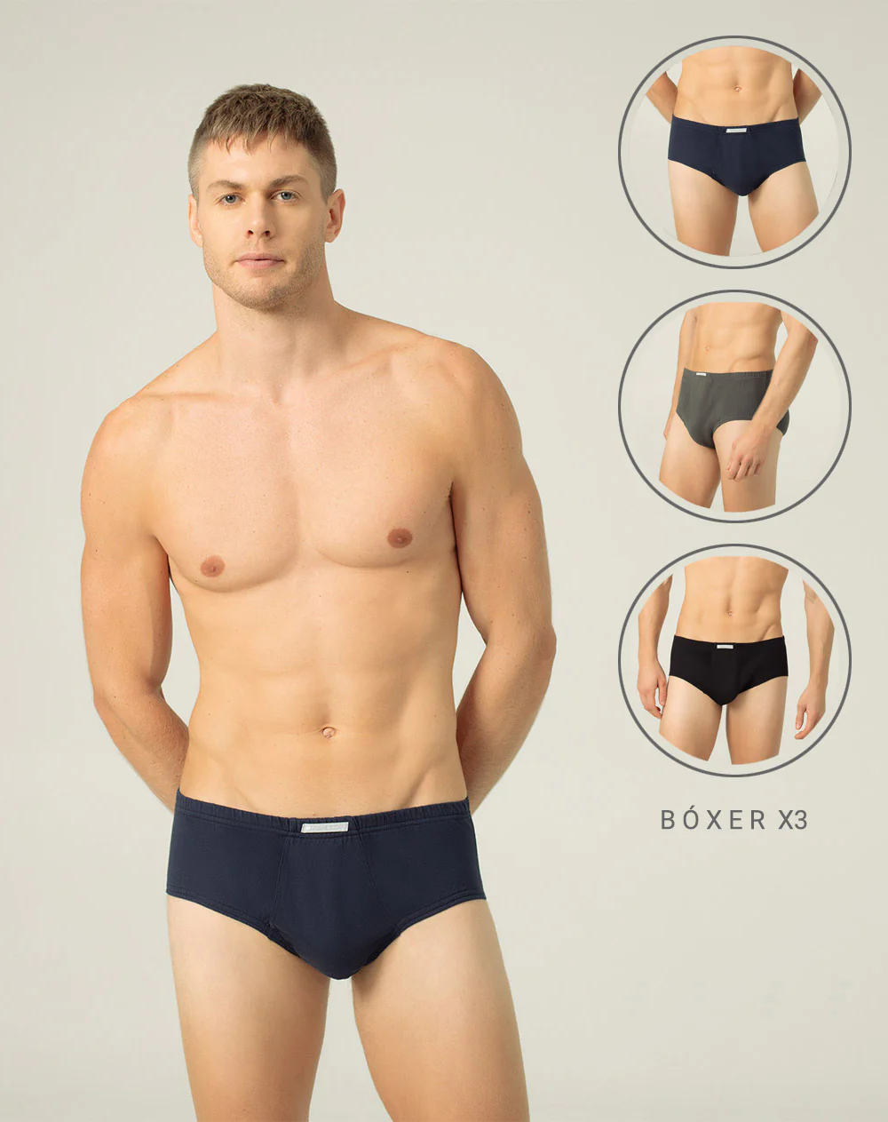 Bóxer brief algodón panel anatómico x3unds surtido - Image 10