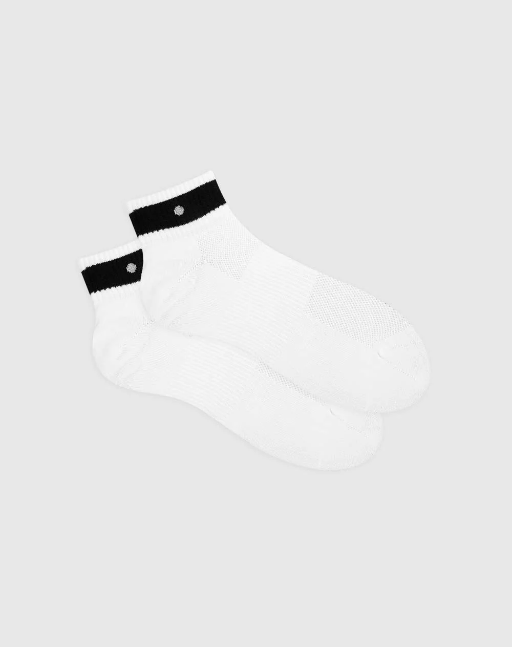 Medias deportivas hombre tobilleras microfibra blancas - Image 3