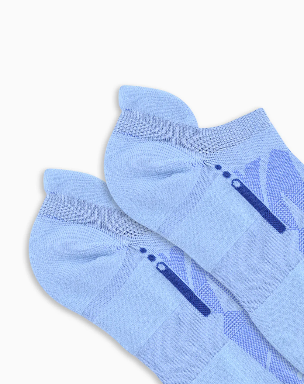 Medias deportivas mujer tobilleras cortas acolchadas azules - Image 2