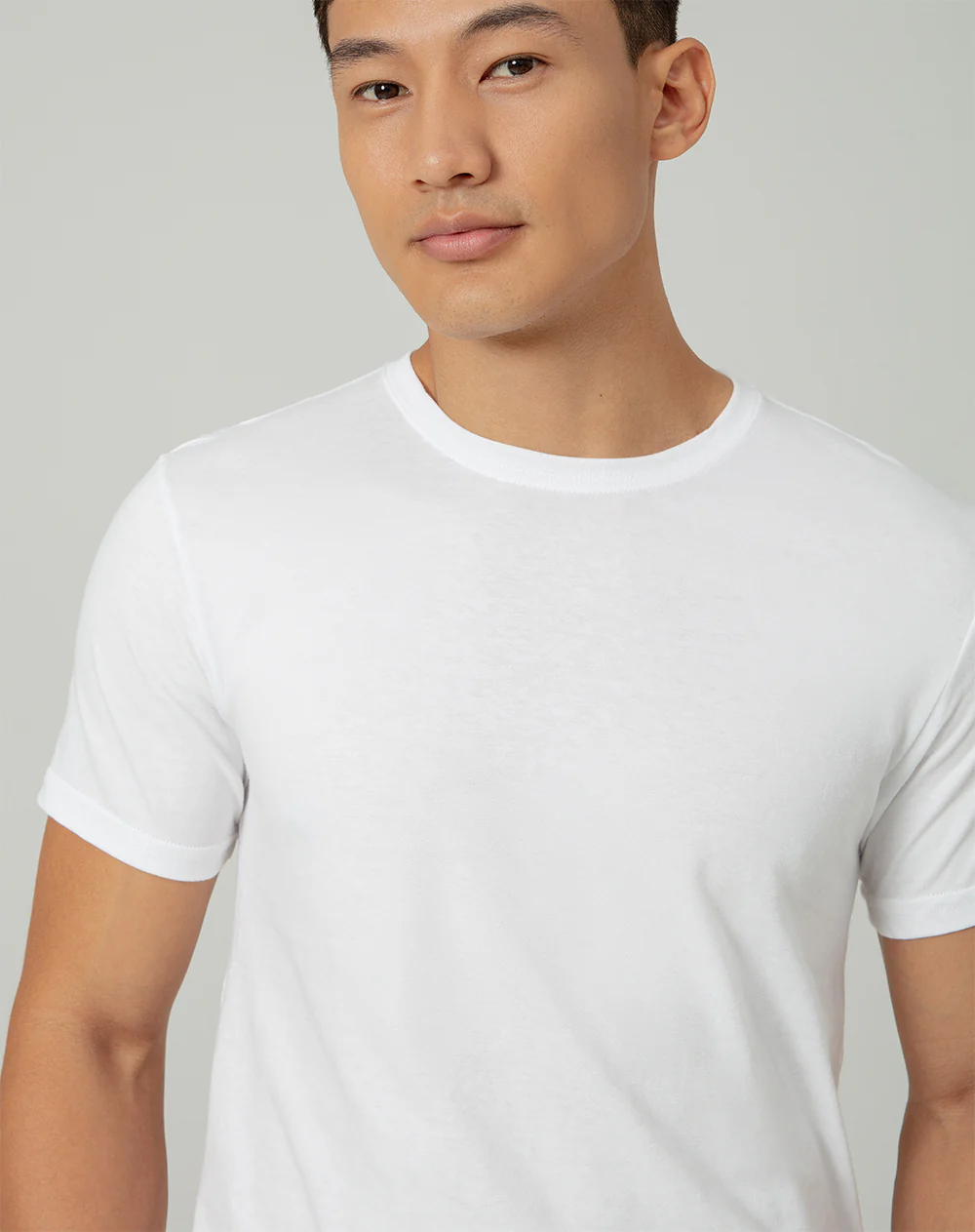 Camiseta algodón pima blanca hombre - Image 4