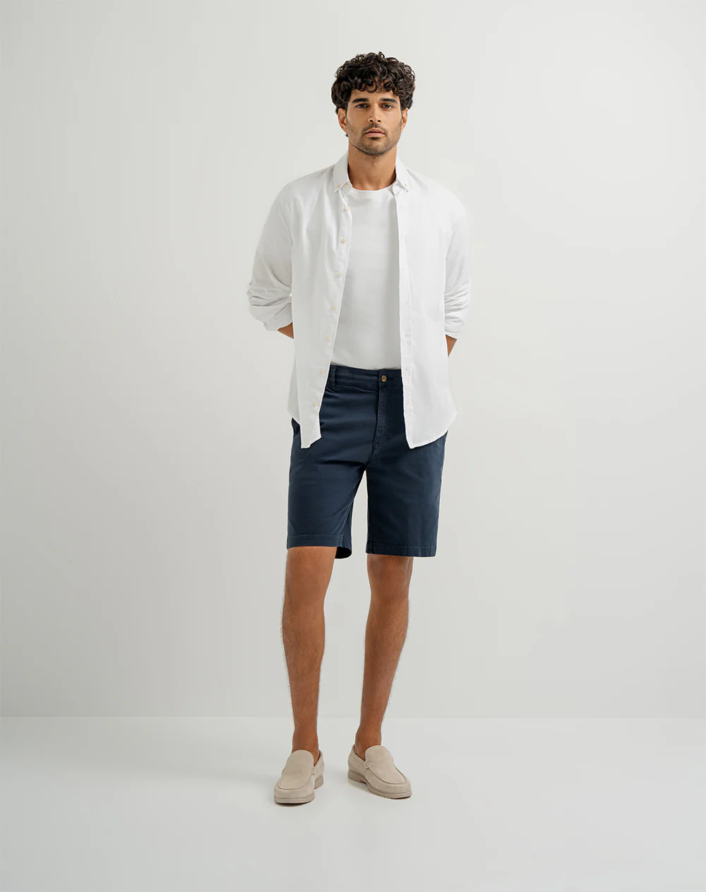 Bermuda regular algodón azul hombre - Image 3