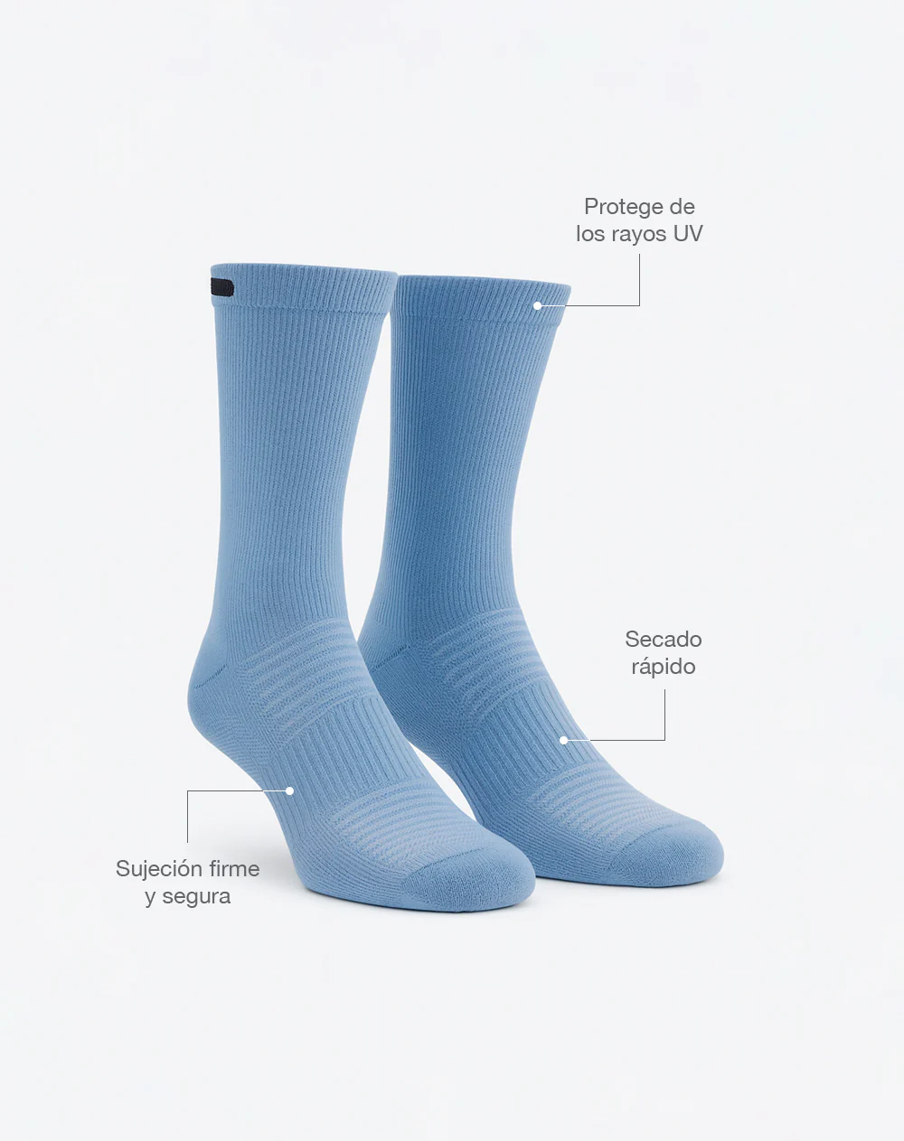 Medias deportivas unisex largas ciclismo azules