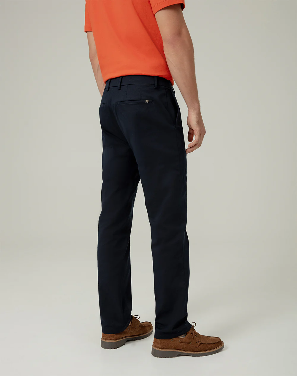 Pantalón chino regular algodón azul hombre - Image 3