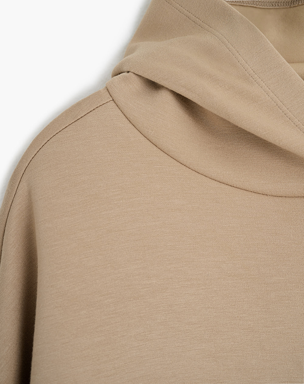 Buzo confort tipo hoddie tacto suave caramelo mujer - Image 2