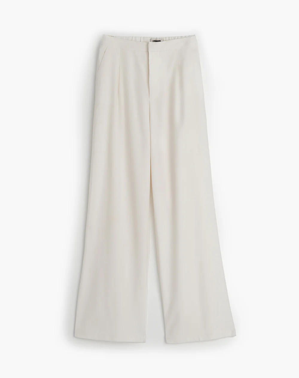 Pantalón wide leg tiro alto crudo mujer - Image 5