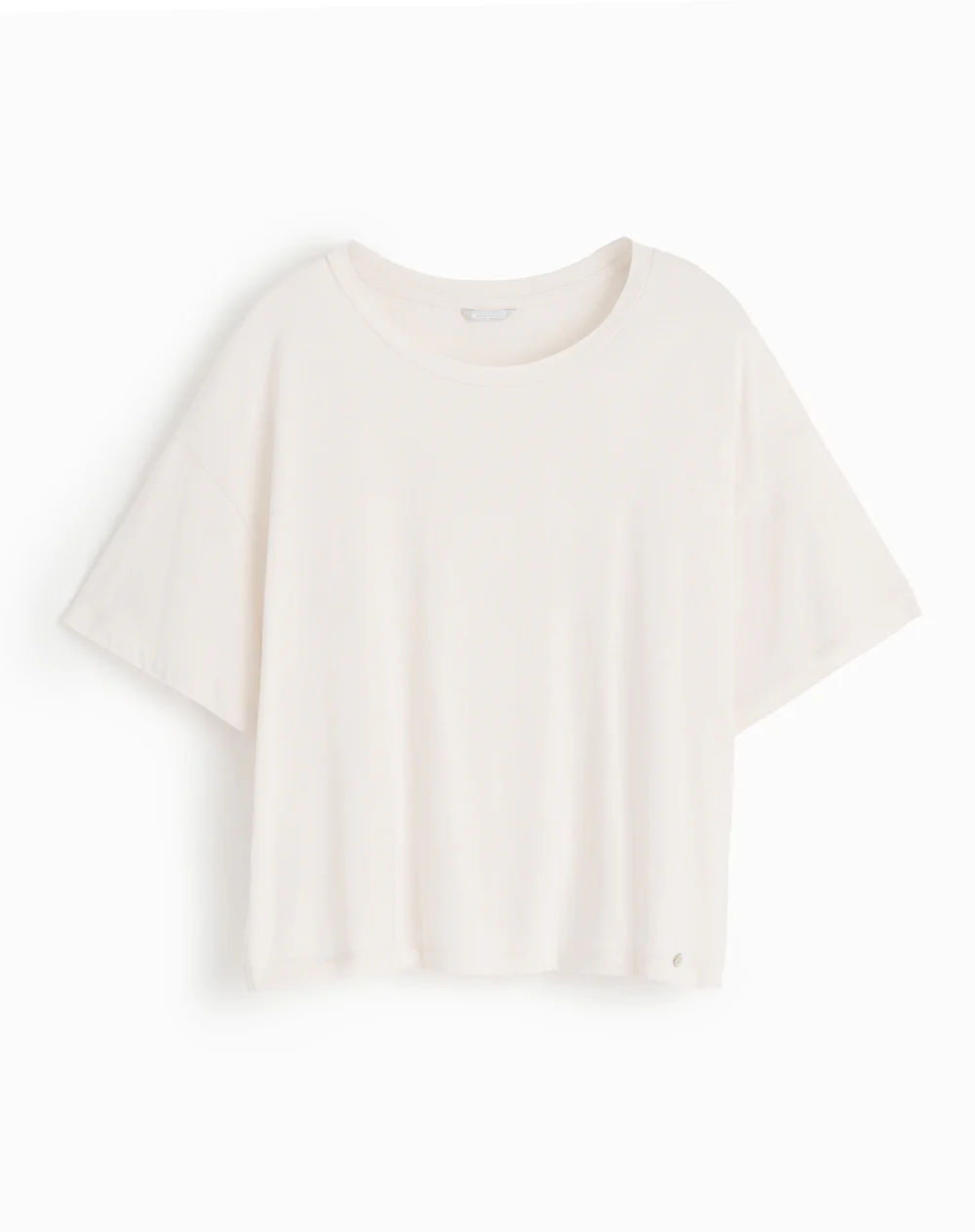 Camiseta oversize algodón avena mujer - Image 4