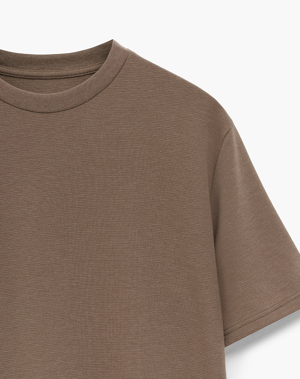 Camiseta regular algodón café hombre - Image 6