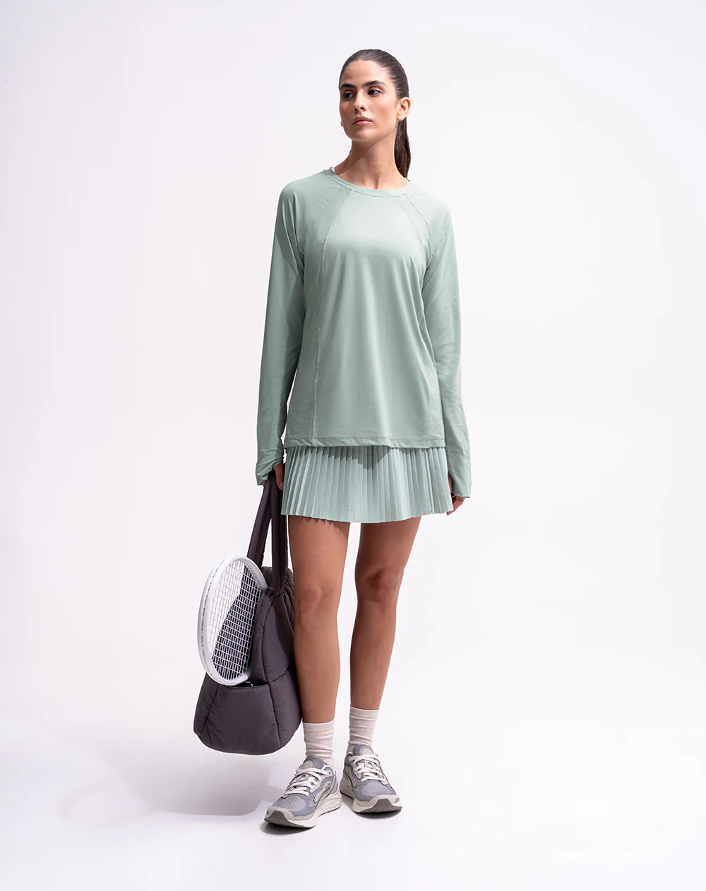 Camibuzo deportivo control humedad verde mujer - Image 4