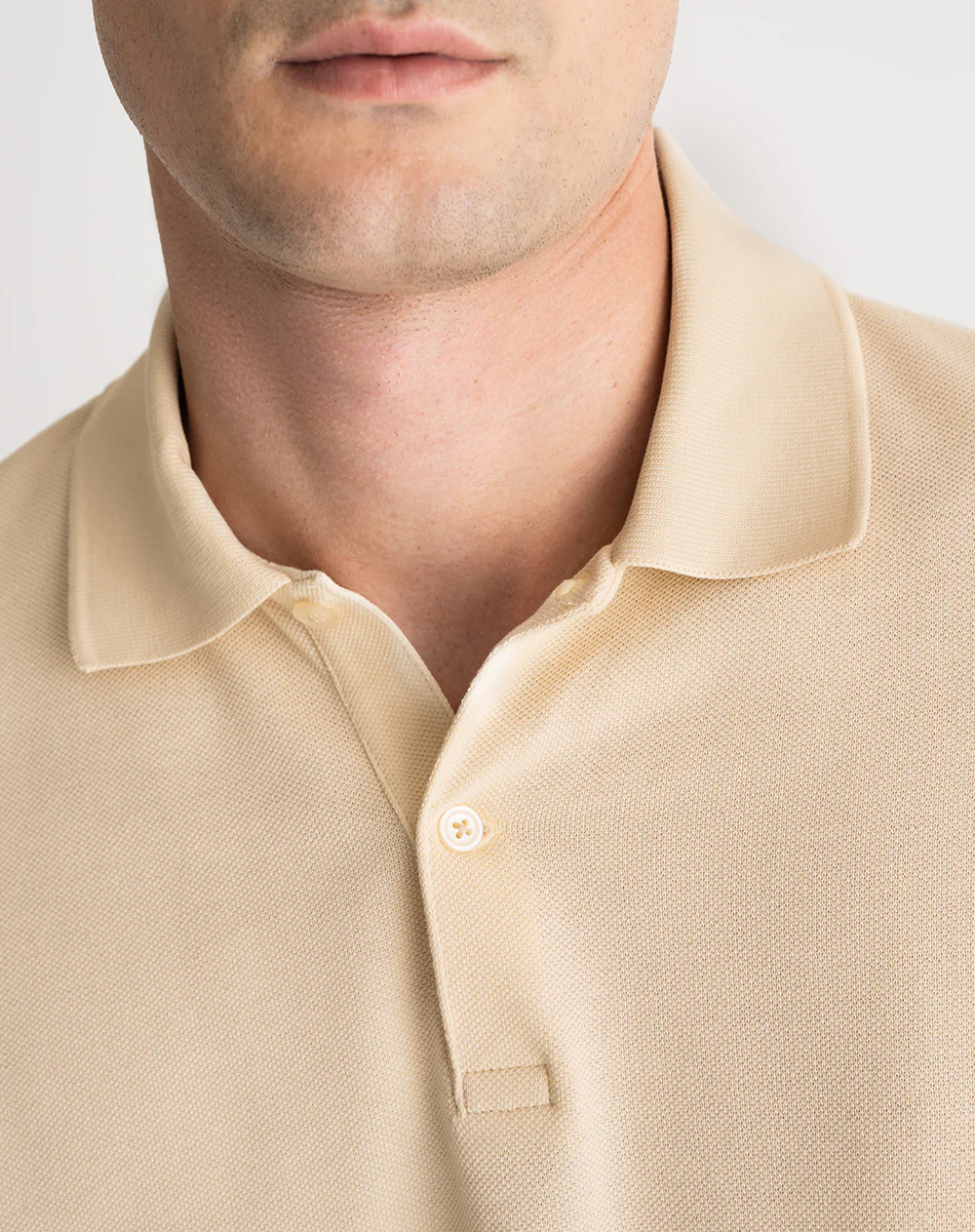 Polo regular algodón crema hombre - Image 4