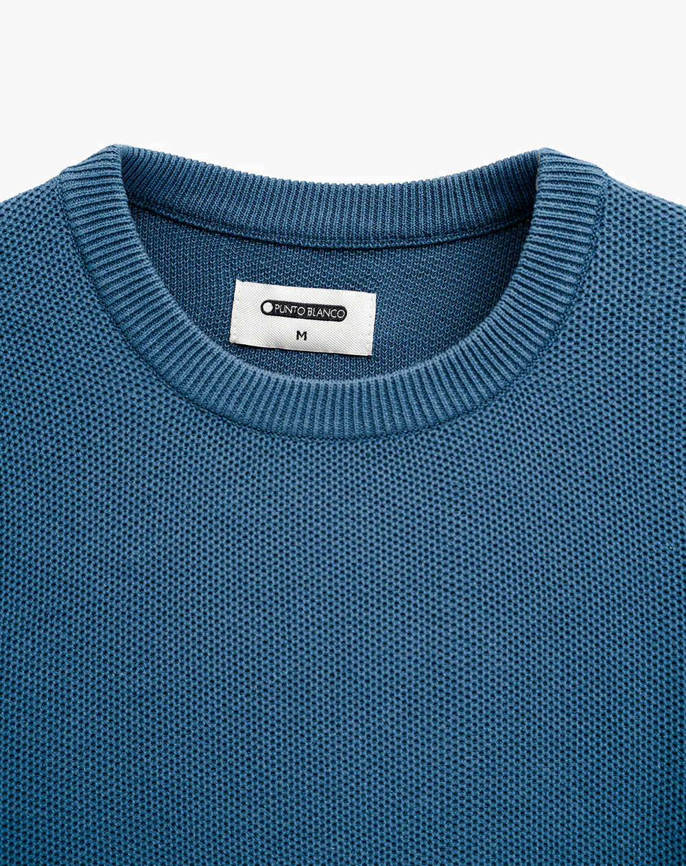 Buzo regular tejido de punto algodón azul hombre - Image 6