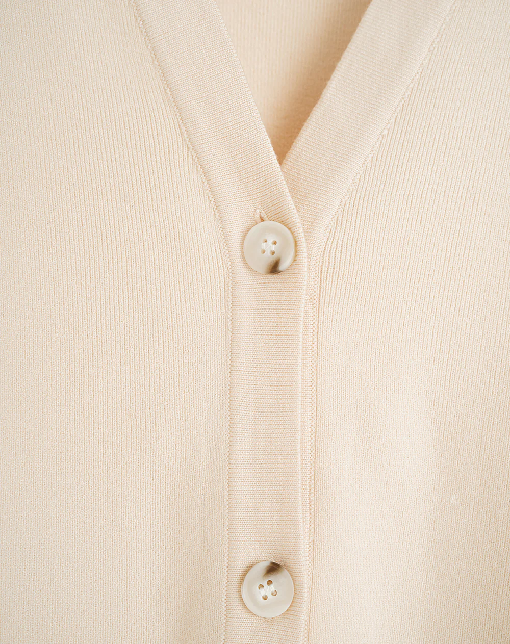 Suéter regular tejido de punto crema mujer - Image 6