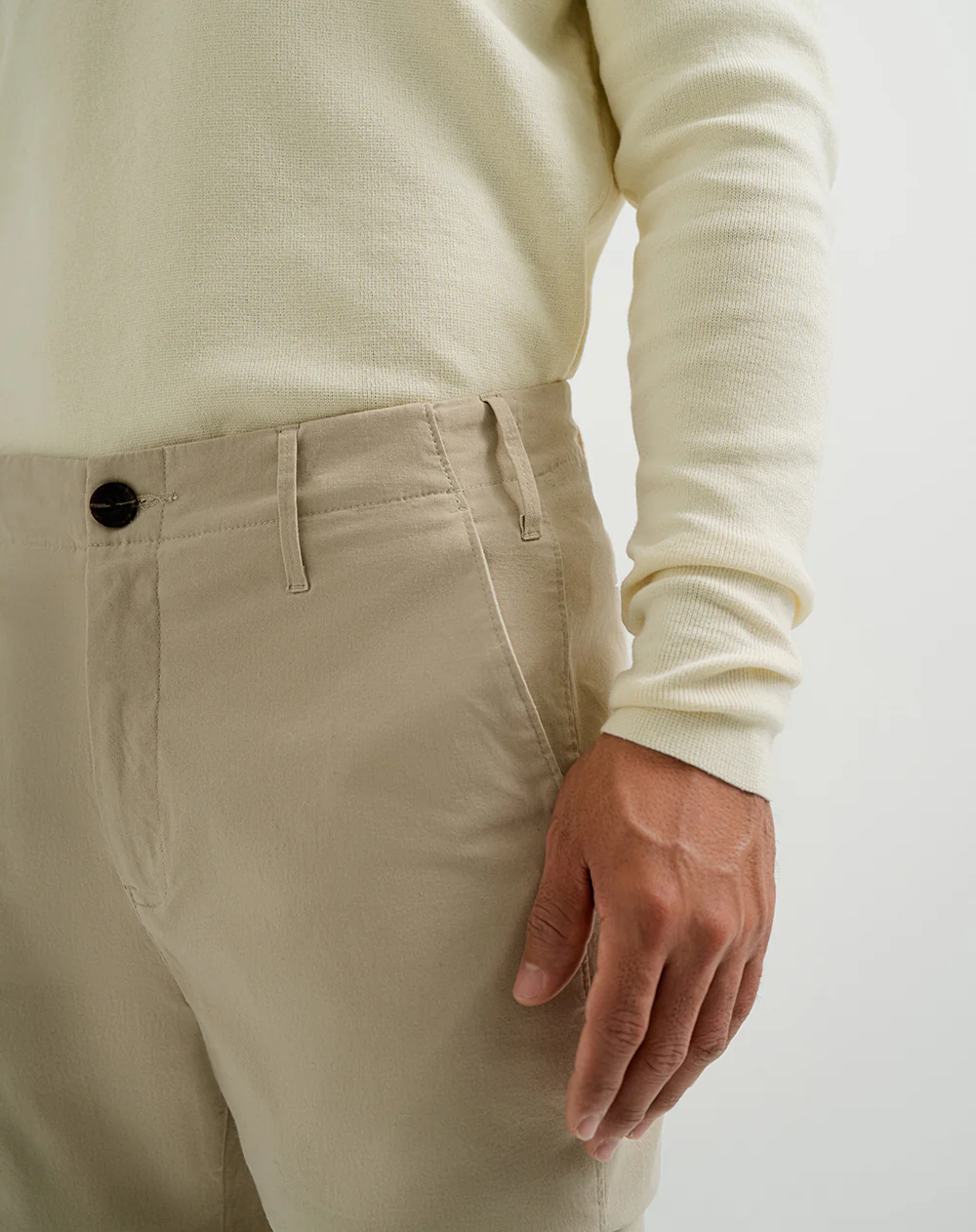 Pantalón chino tappered algodón habano hombre - Image 4
