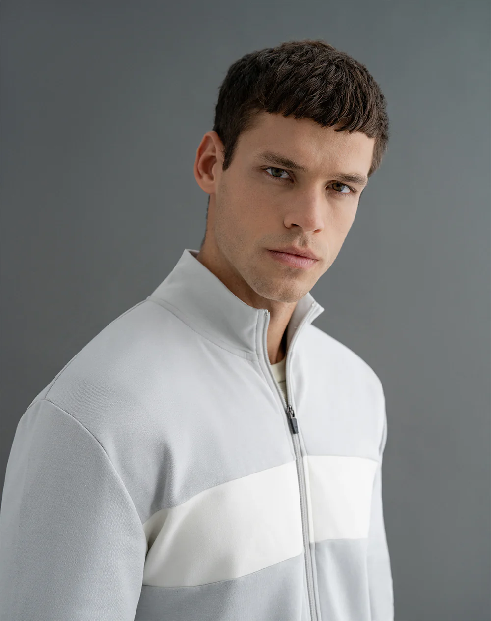 Chaqueta confort algodón gris hombre - Image 5