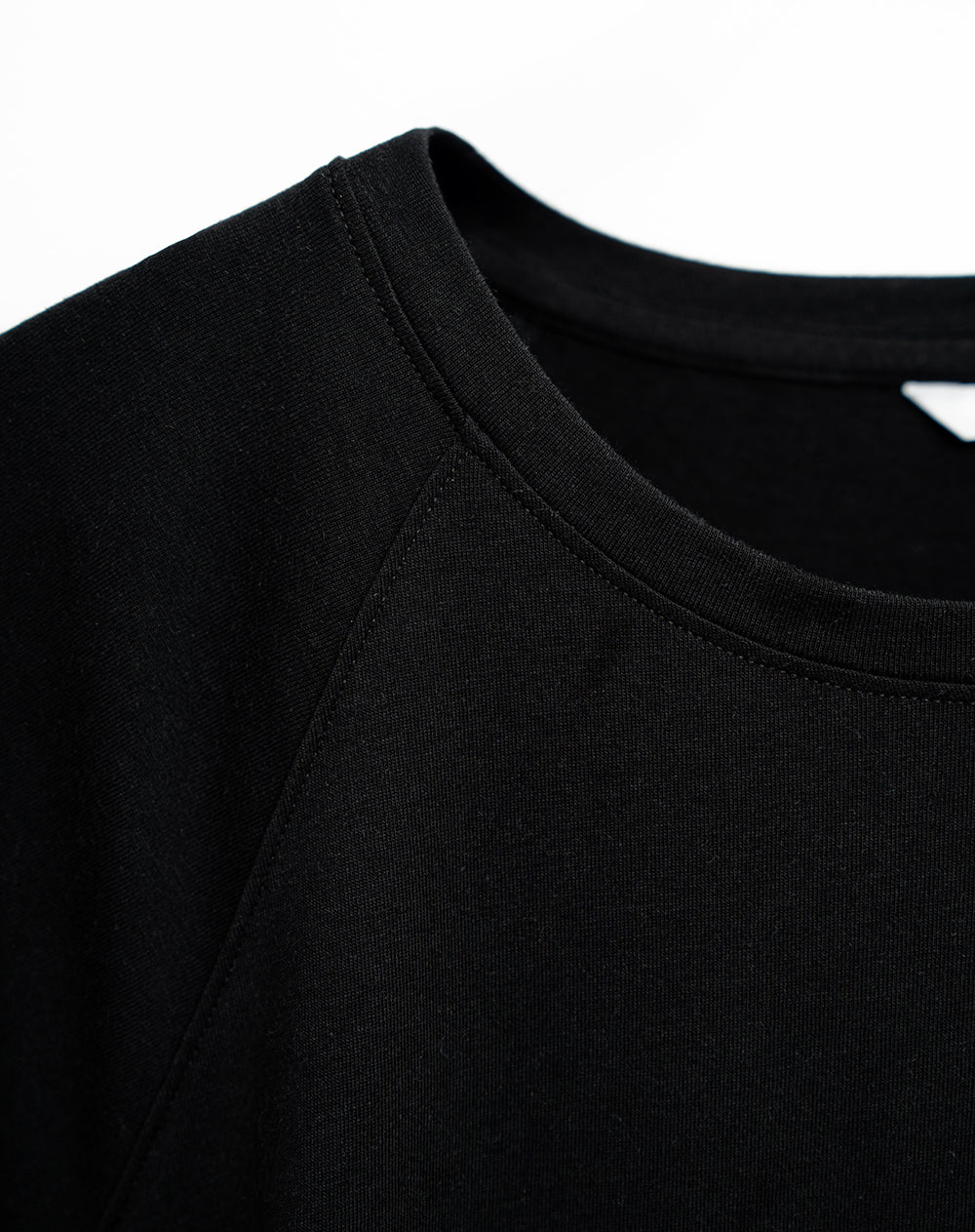 Camiseta regular algodón negra mujer - Image 5