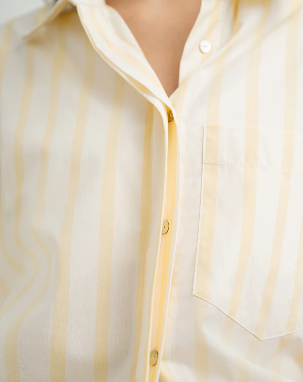 Camisa de pijama algodón amarillo mujer - Image 5
