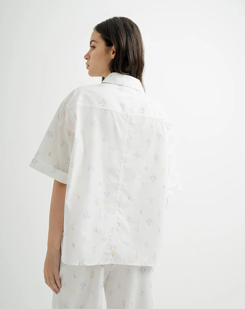 Camisa de pijama algodón blanca mujer - Image 3