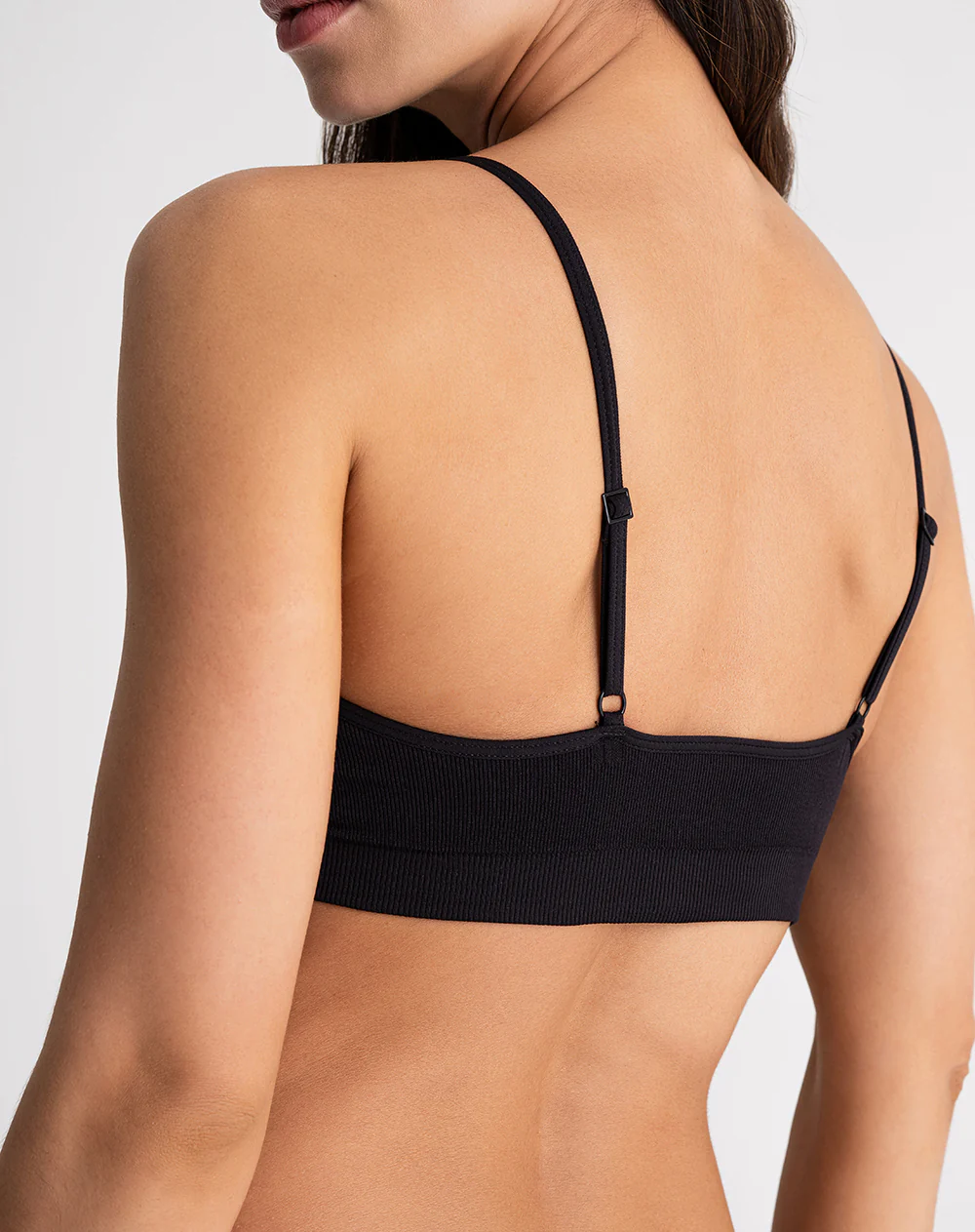 Top soporte medio seamless negro - Image 2