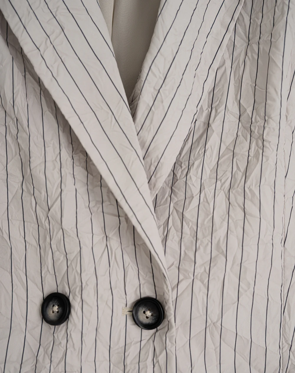 Blazer oversize efecto arrugado rayas mujer - Image 7