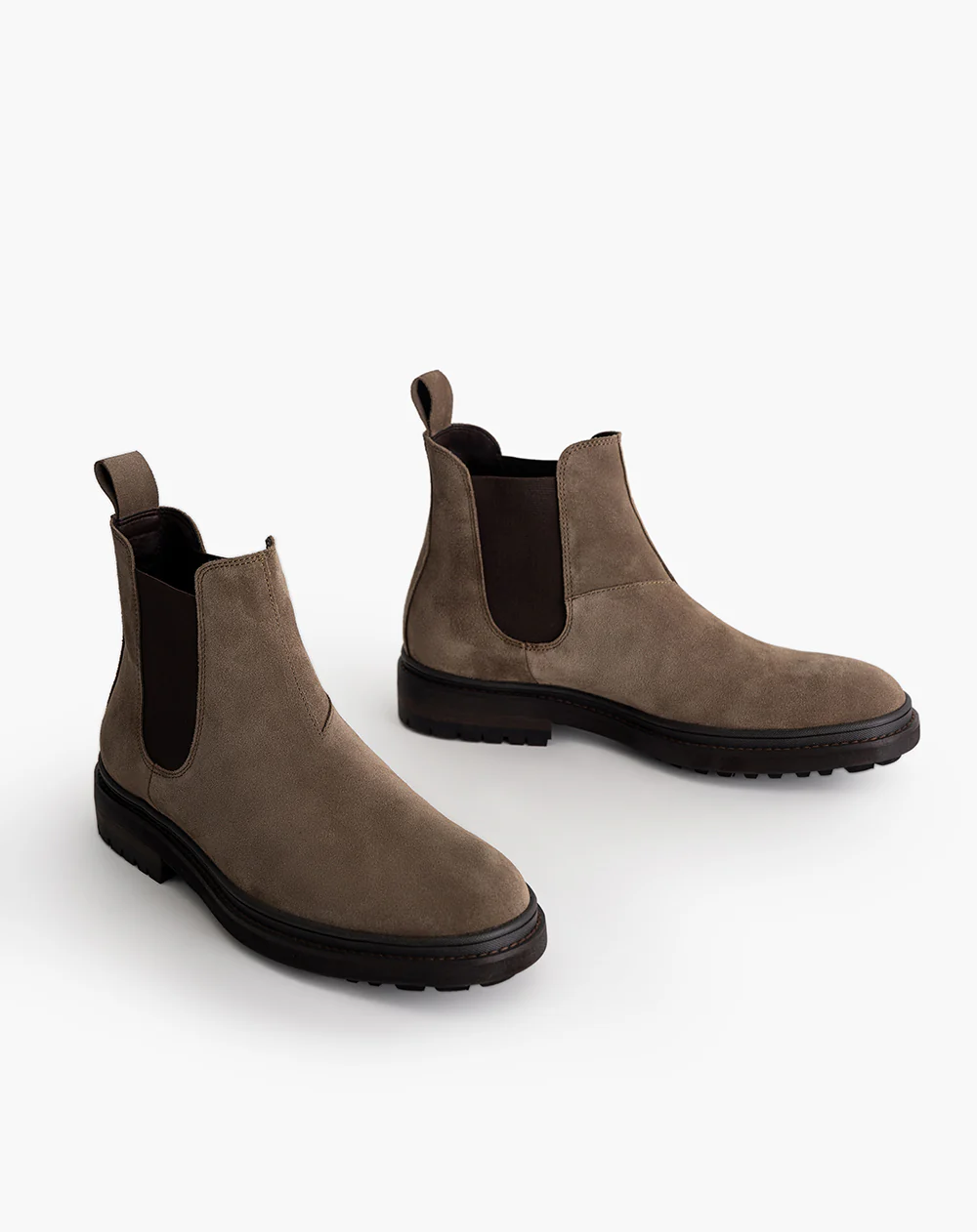 Botas cuero gamuza café hombre - Image 3