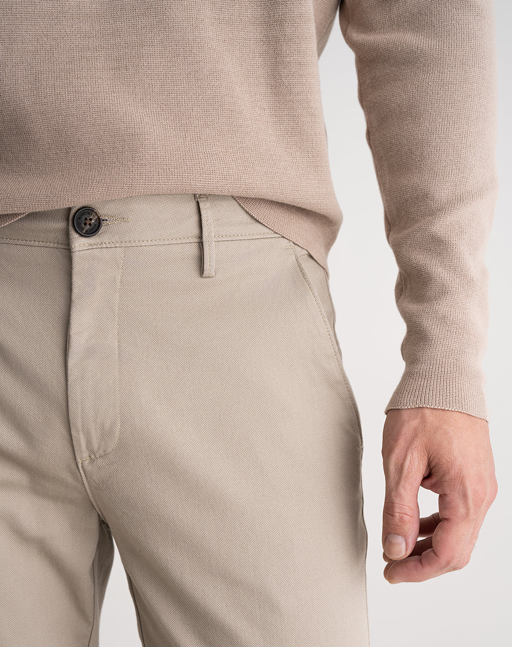 Pantalón chino regular algodón caqui hombre - Image 4
