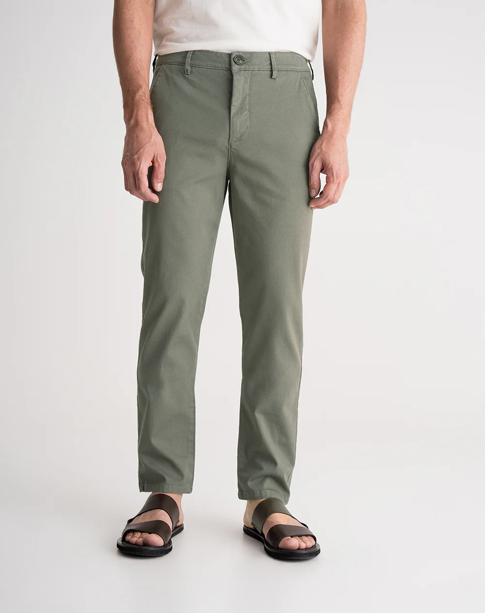 Pantalón chino regular algodón verde hombre - Image 3