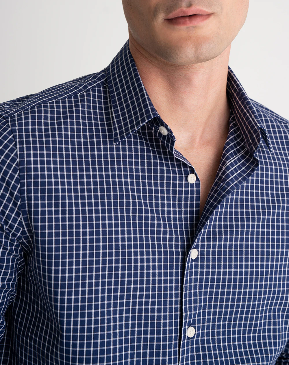 Camisa manga larga slim algodón cuadros hombre - Image 4
