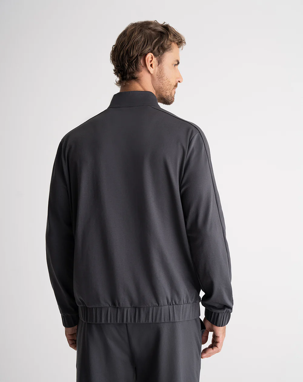 Buzo tipo polo confort regular algodón gris hombre - Image 2