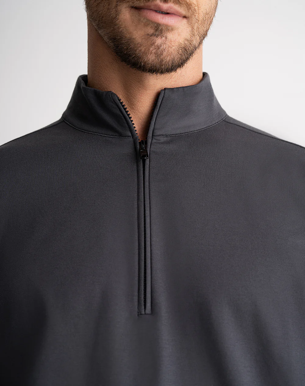 Buzo tipo polo confort regular algodón gris hombre - Image 4