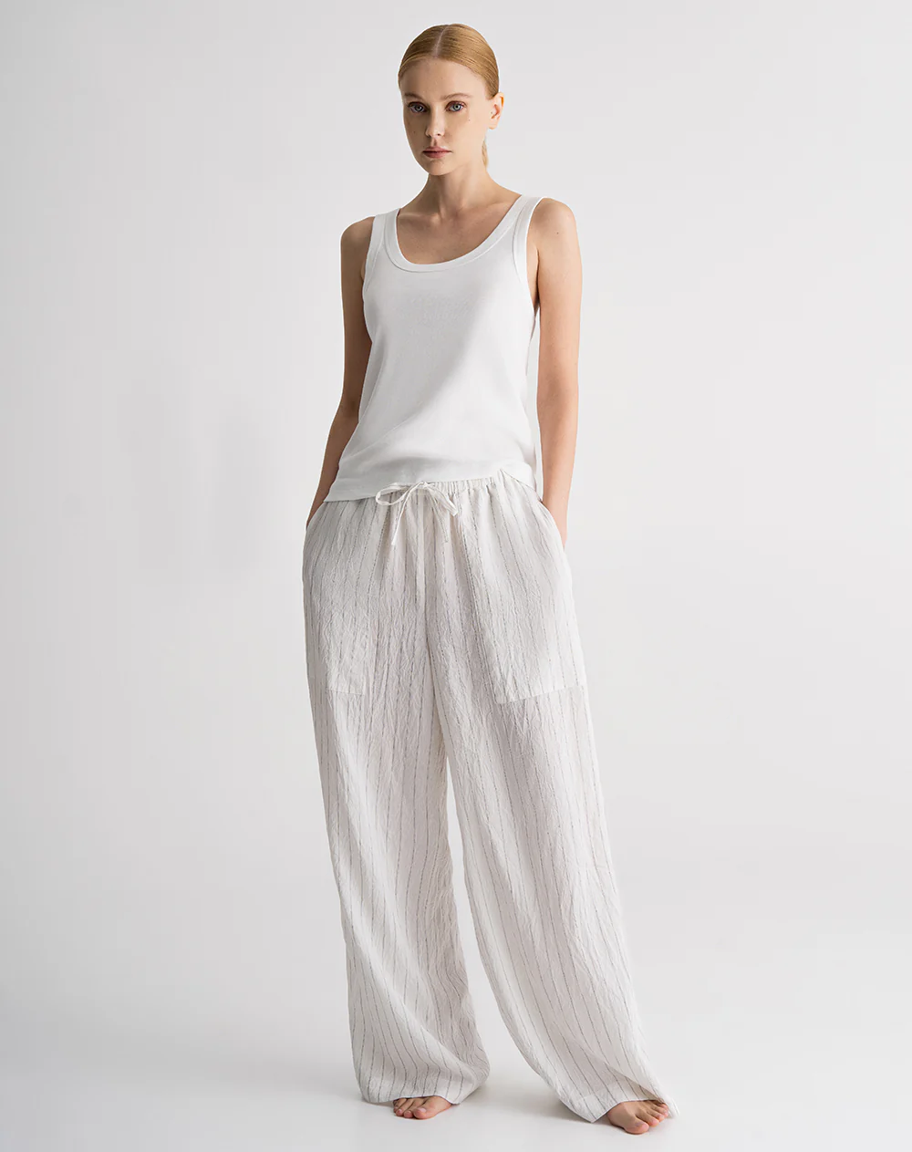 Camiseta esqueleto regular algodón blanca mujer - Image 3