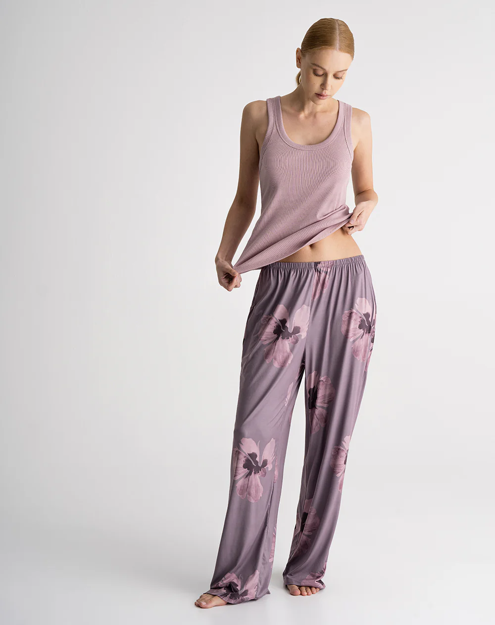 Camiseta esqueleto regular algodón lila mujer - Image 3