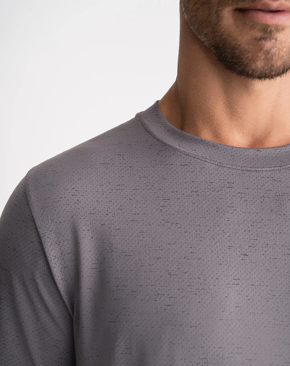 Camiseta deportiva control humedad gris hombre - Image 4