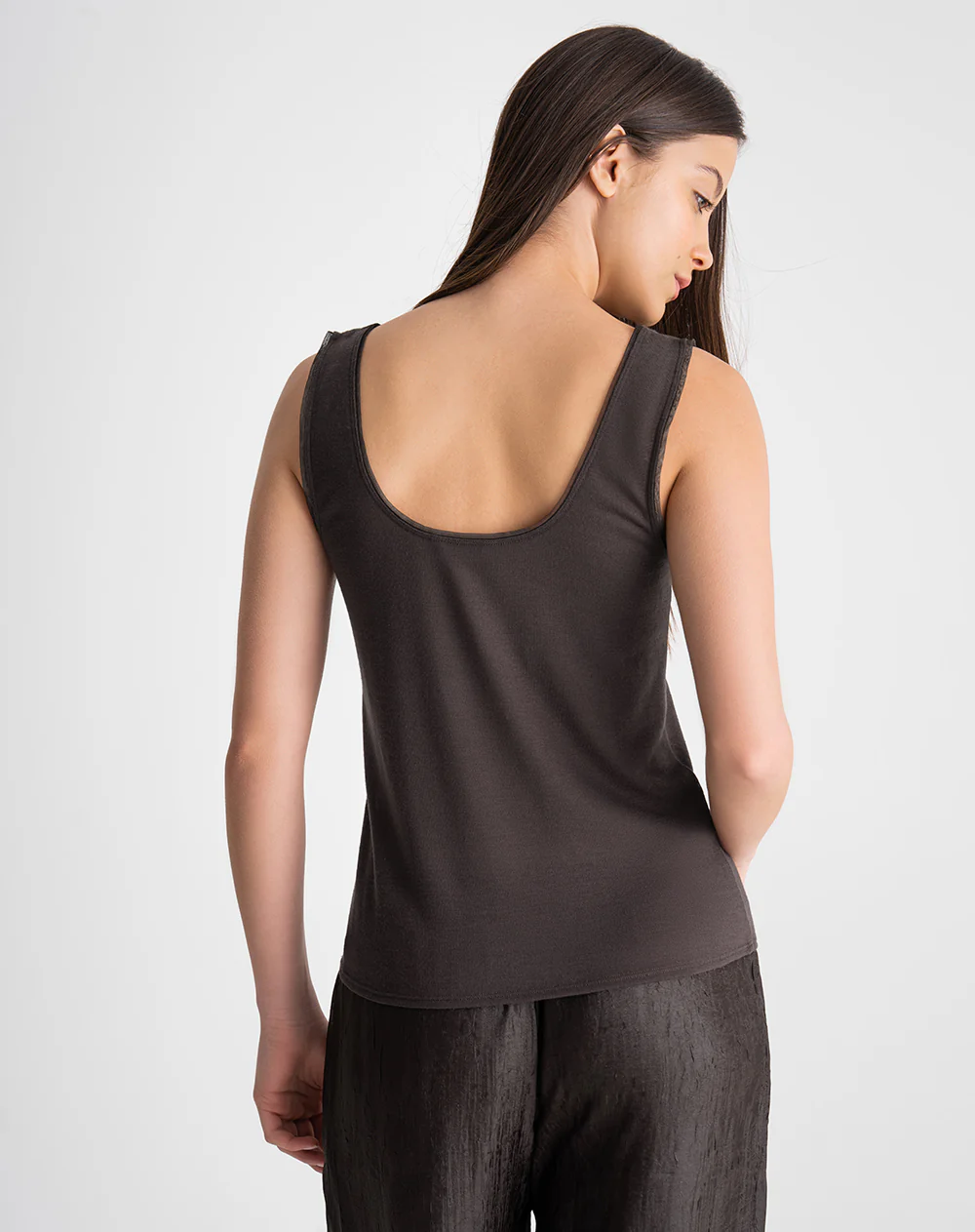 Blusa tejido de punto café mujer - Image 2