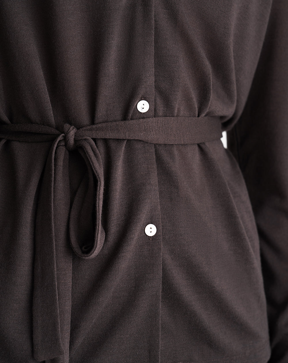 Buzo tipo kimono tejido de punto café mujer - Image 3