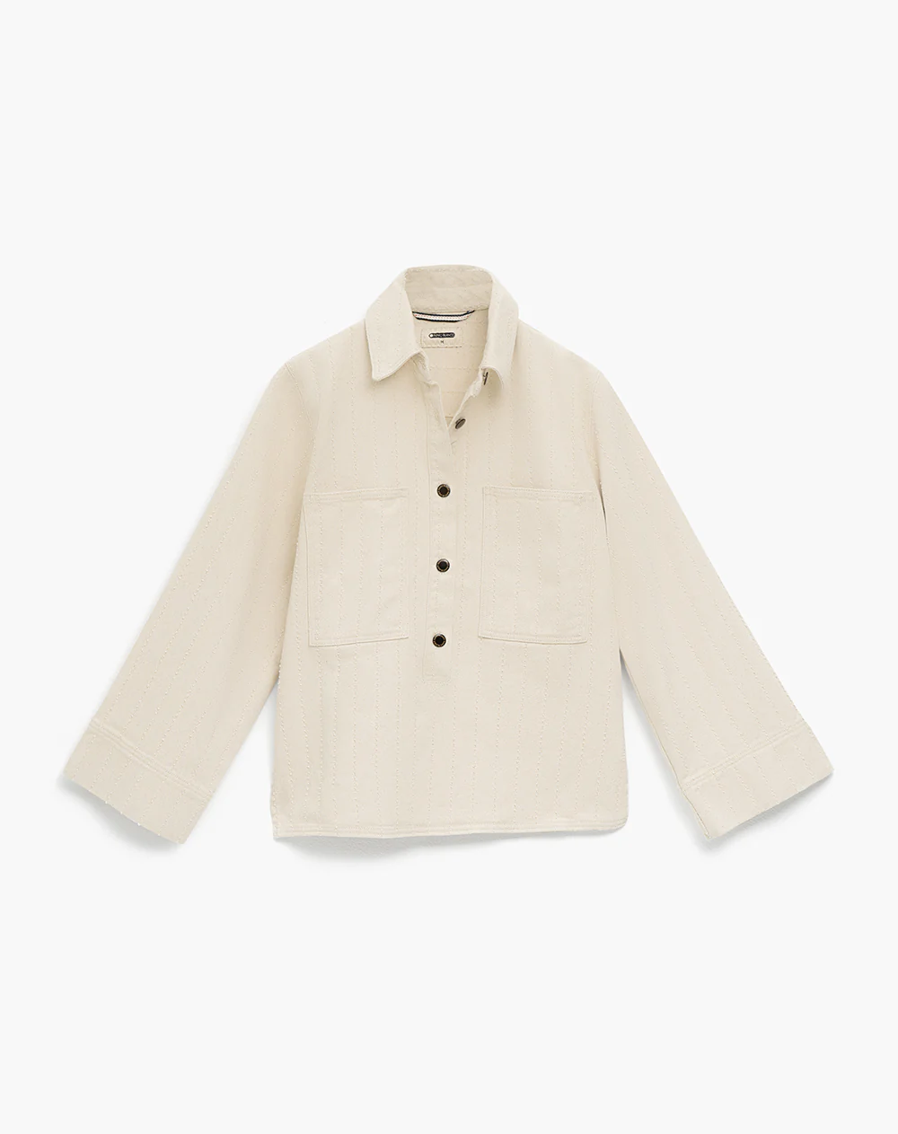 Camisa manga larga oversize textura habano mujer - Image 7