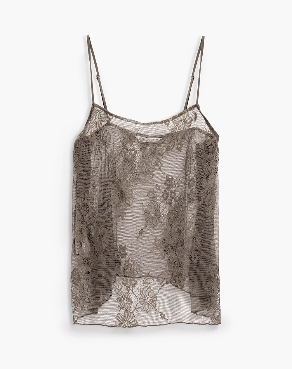 Camisa regular lencera de encaje café mujer - Image 5
