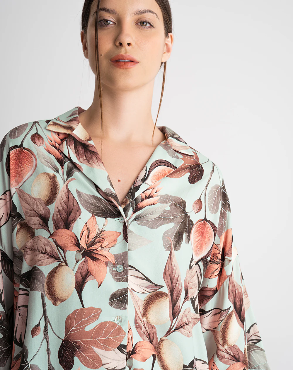 Camisa de pijama manga corta estampada mujer - Image 3