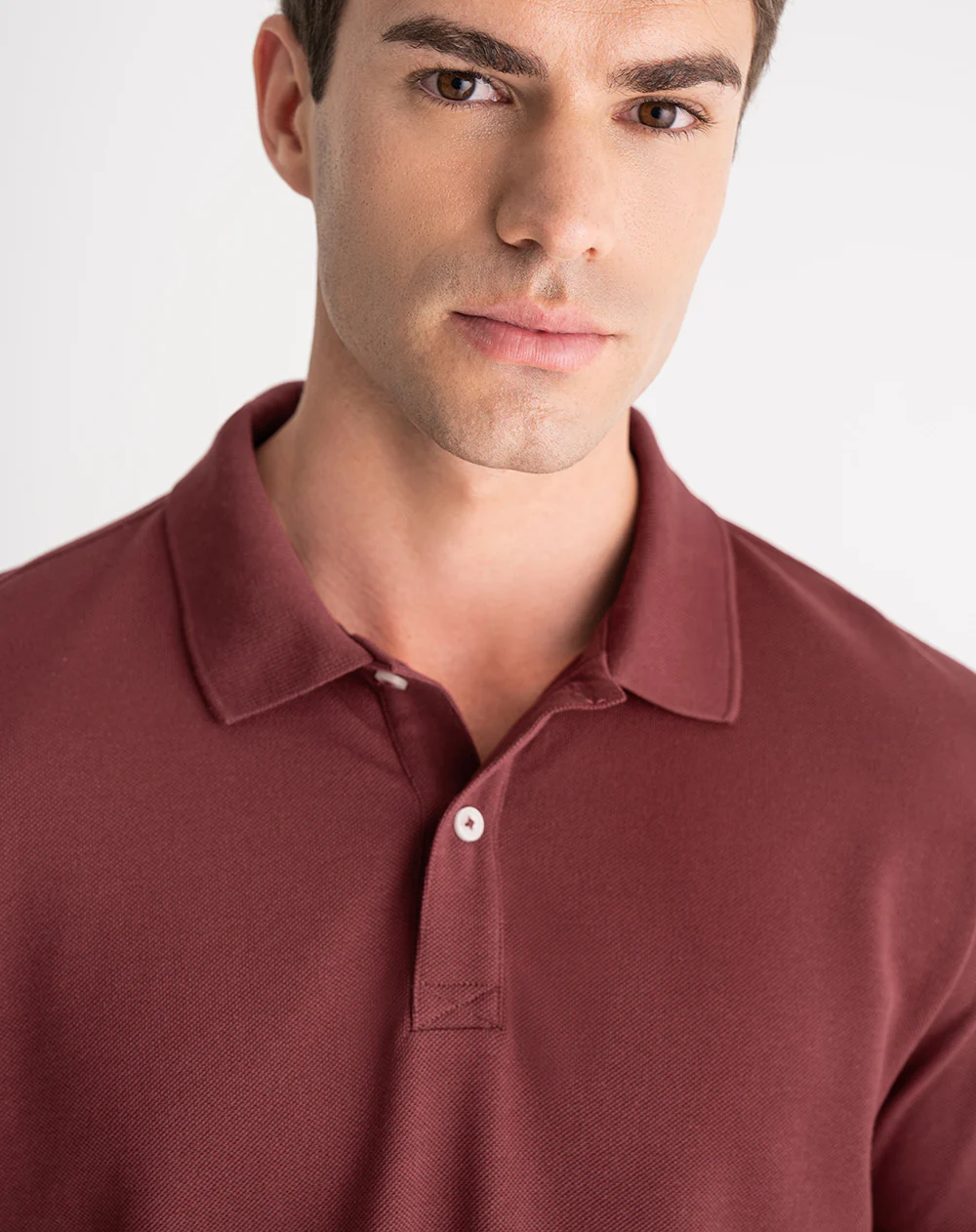 Polo regular algodón vino tinto hombre - Image 4