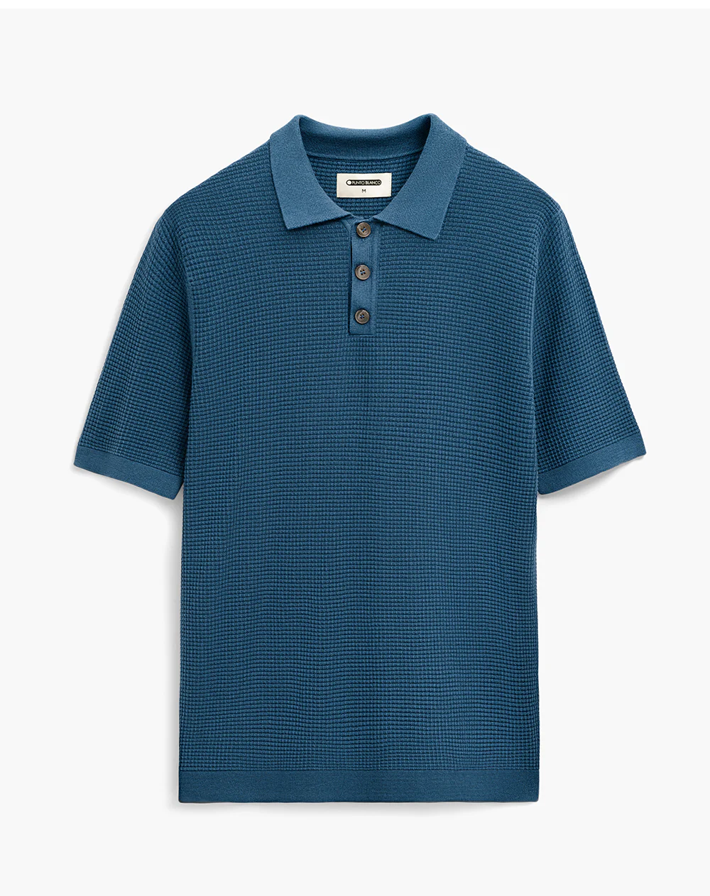 Polo regular tejido de punto algodón azul hombre - Image 5
