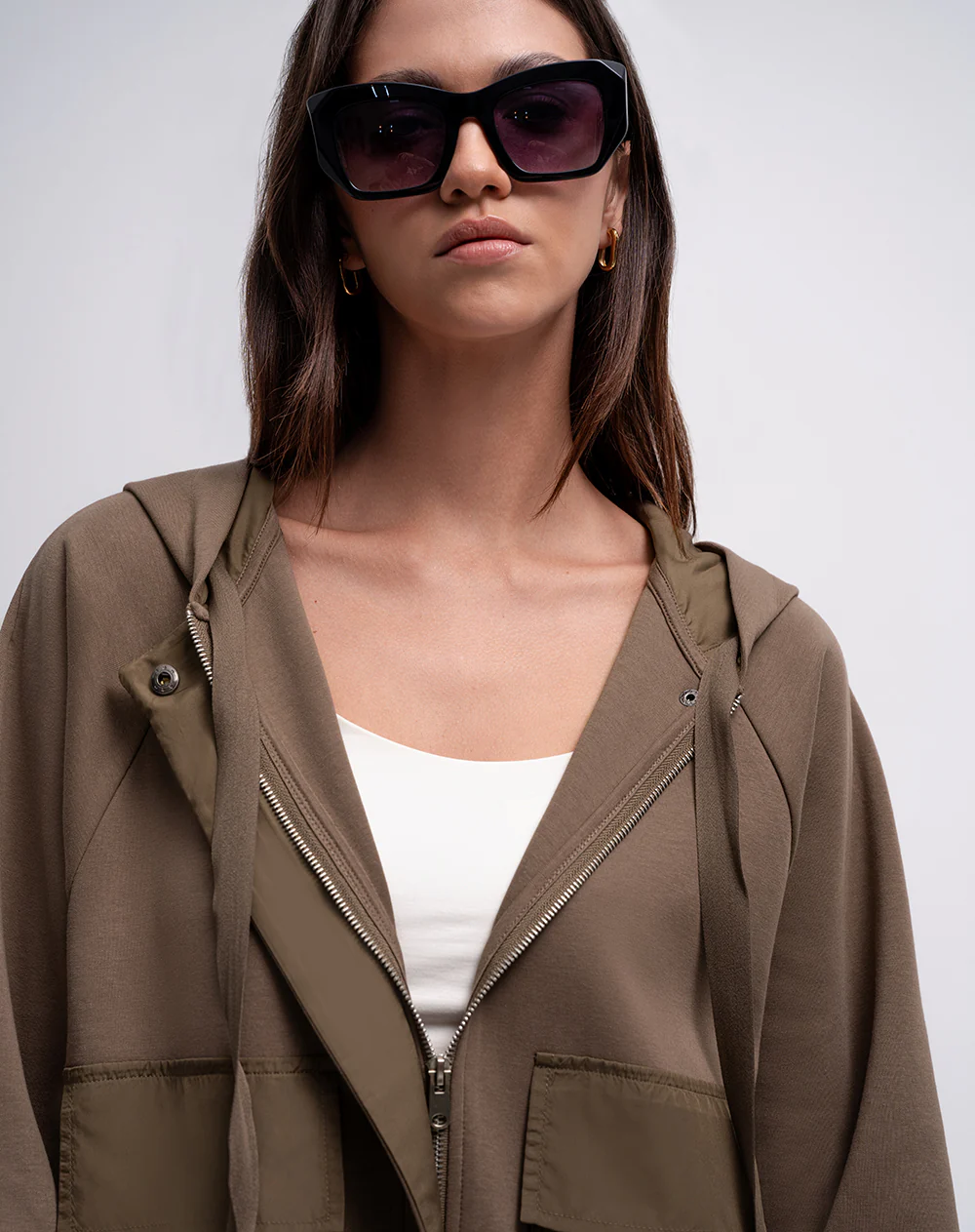 Chaqueta confort tacto suave café mujer - Image 5