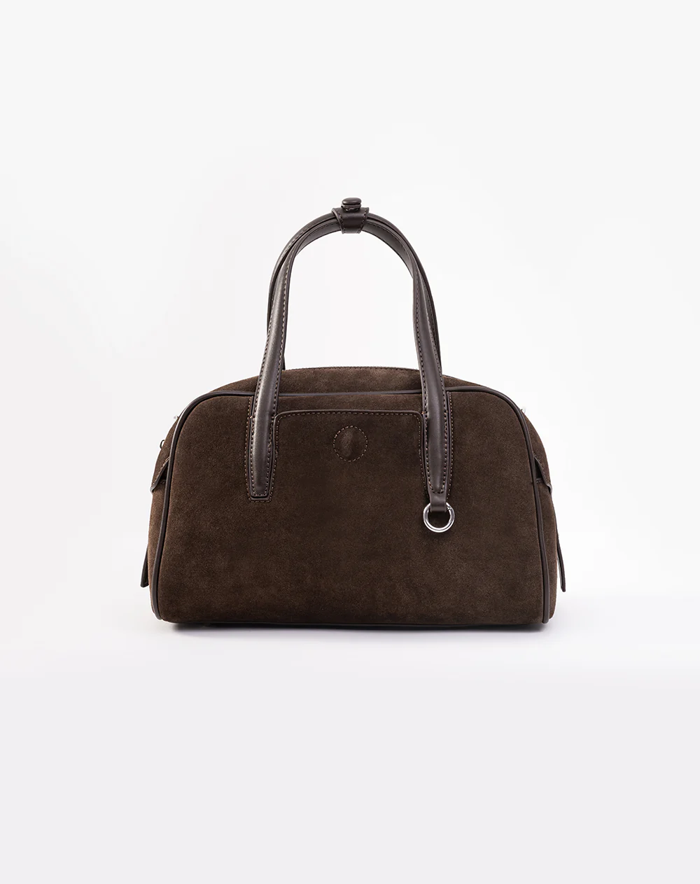 Bolso maletín tipo gamuza café