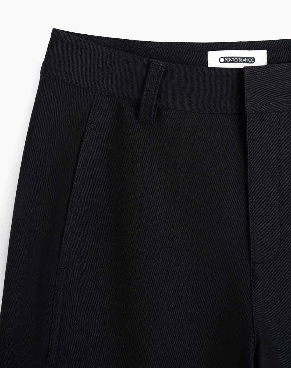 Pantalón wide leg tiro alto negro mujer - Image 7