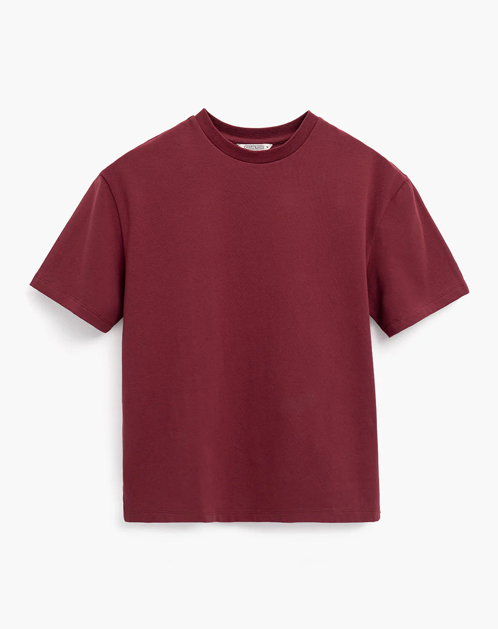 Camiseta regular algodón vino tinto mujer - Image 5