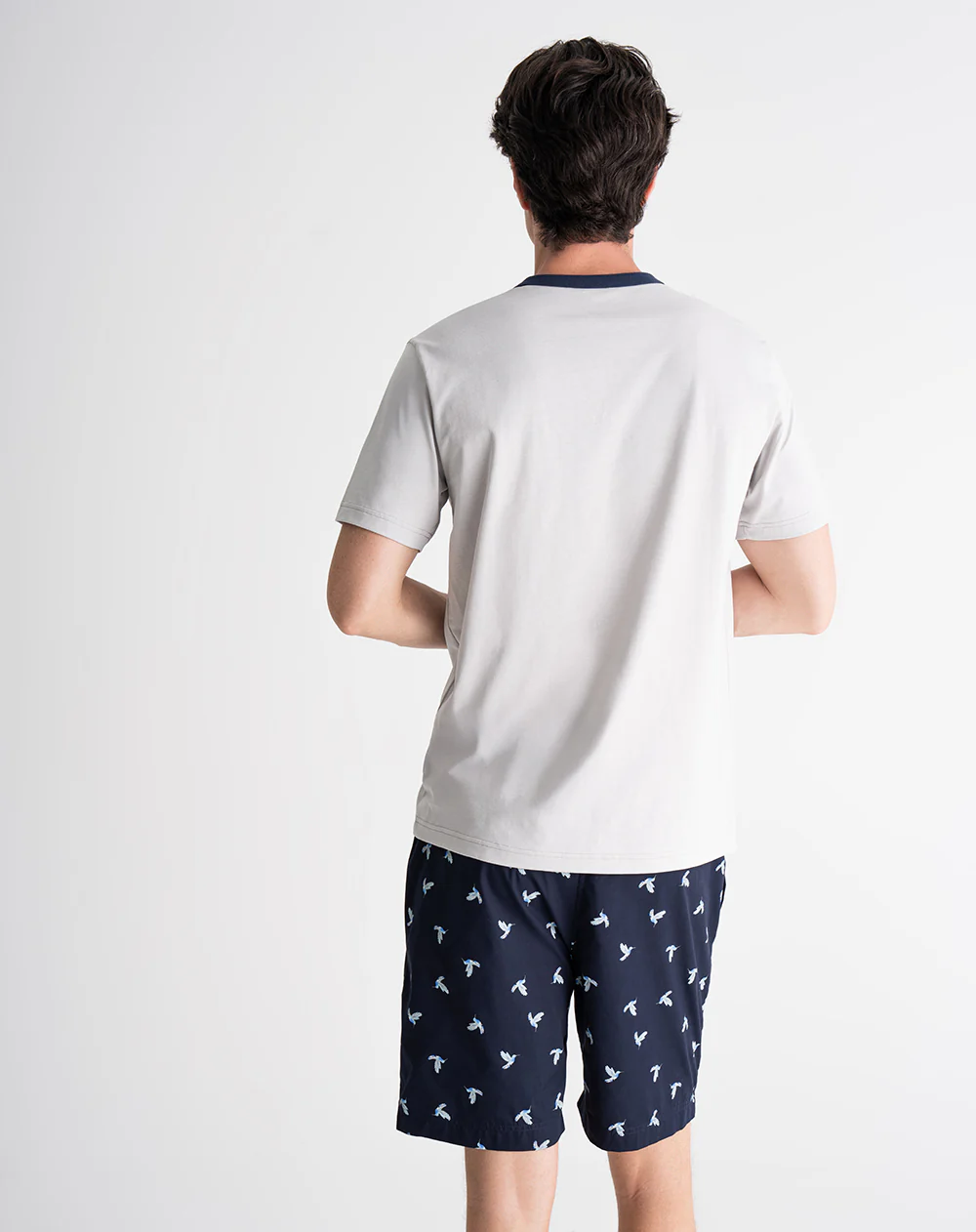 Camiseta + bermuda de pijama algodón hombre - Image 2