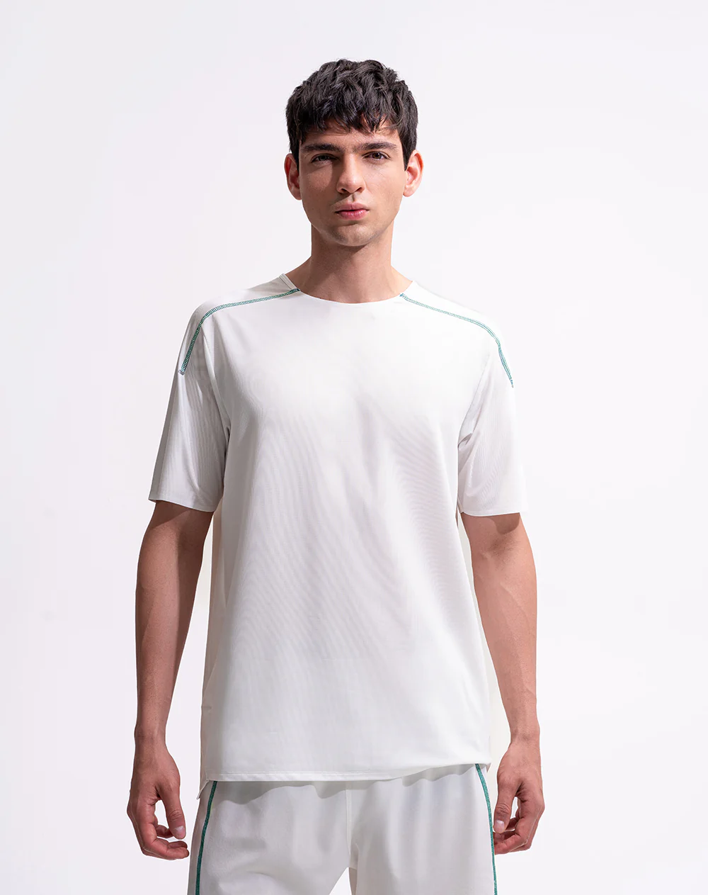 Camiseta deportiva control humedad blanca hombre