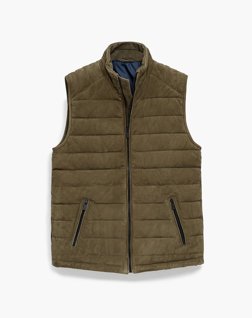 Chaleco regular acolchado cuero doble faz multicolor hombre - Image 6