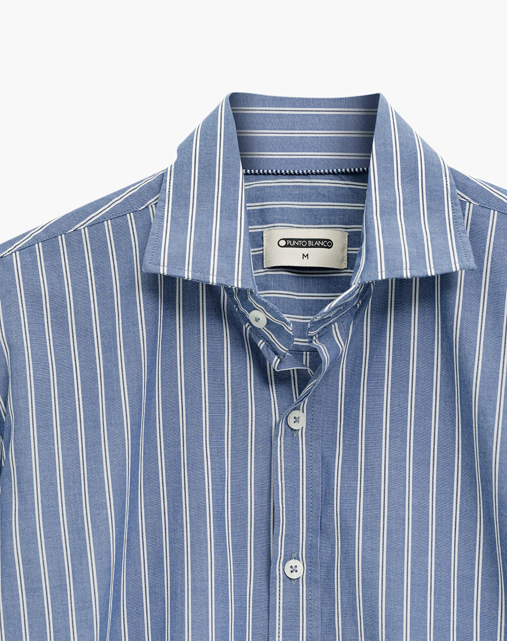 Camisa regular manga larga azul rayas hombre - Image 6
