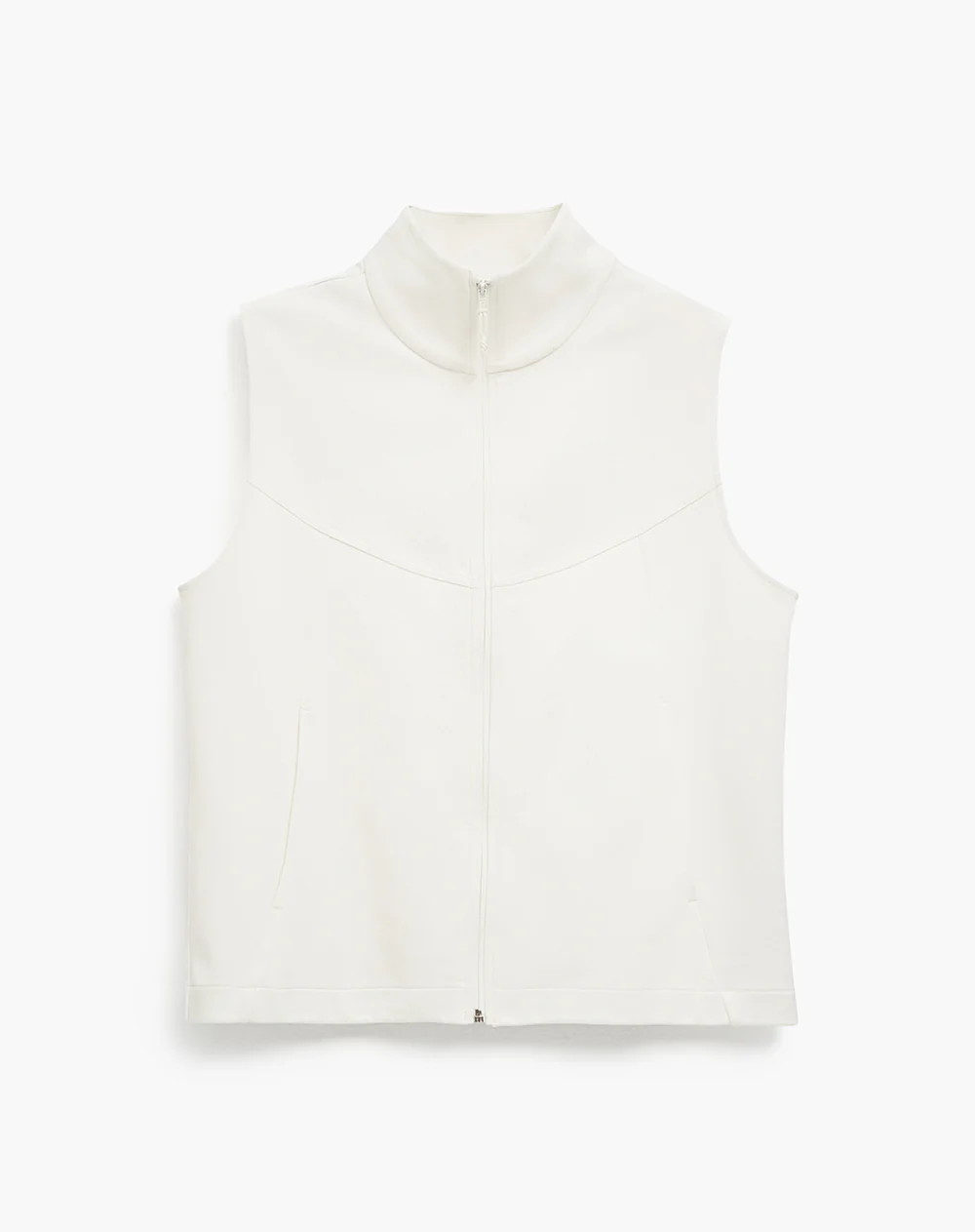 Chaleco deportivo cuello tipo tortuga blanco hombre - Image 5