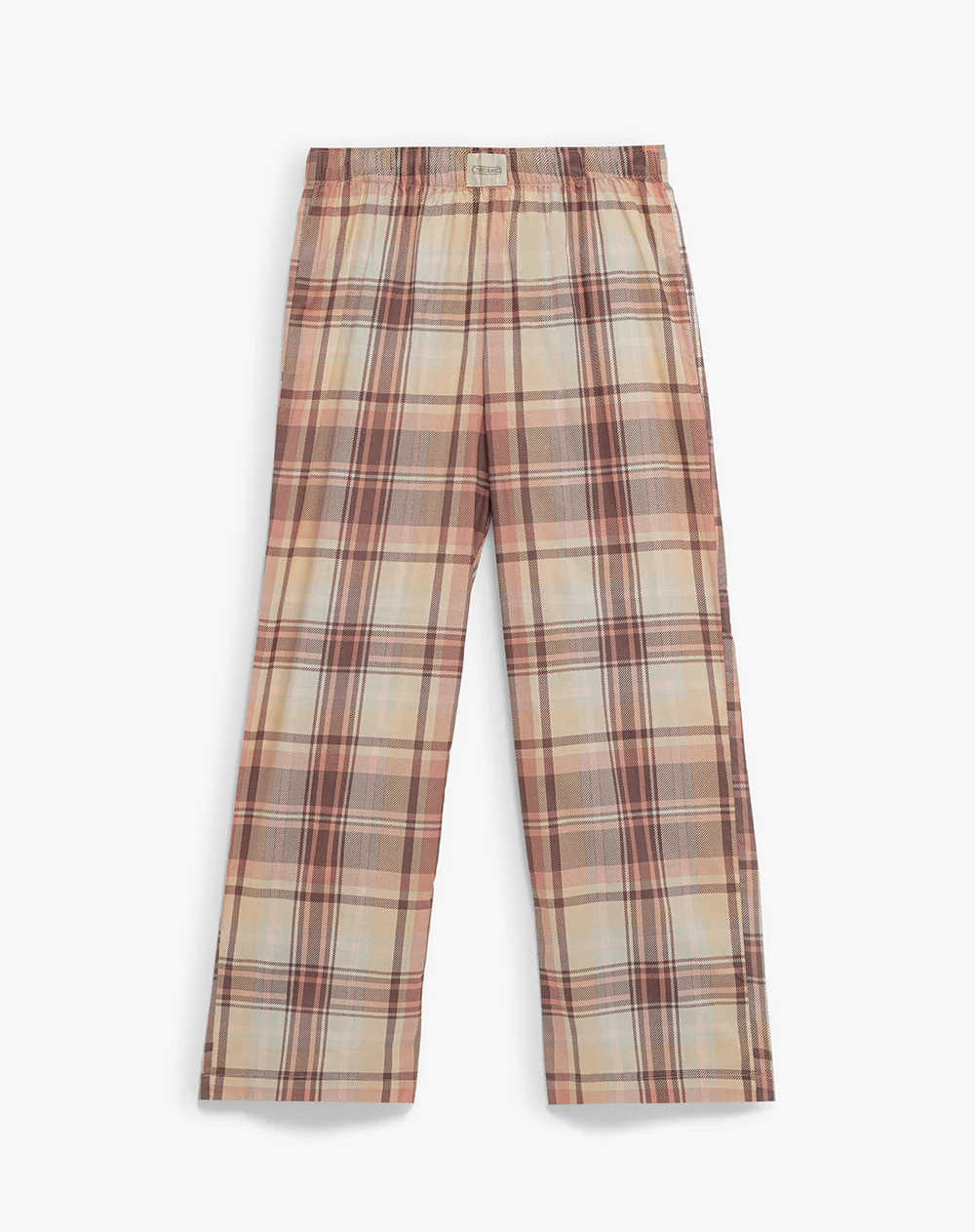 Pantalón de pijama loose tiro alto cuadros mujer - Image 5