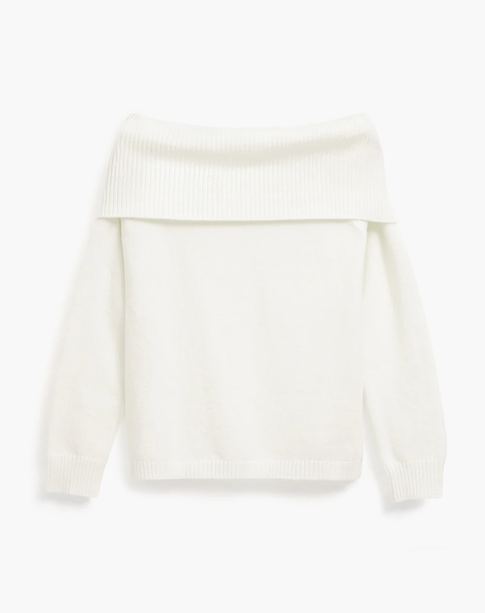 Buzo slim tejido de punto off shoulder avena mujer - Image 5