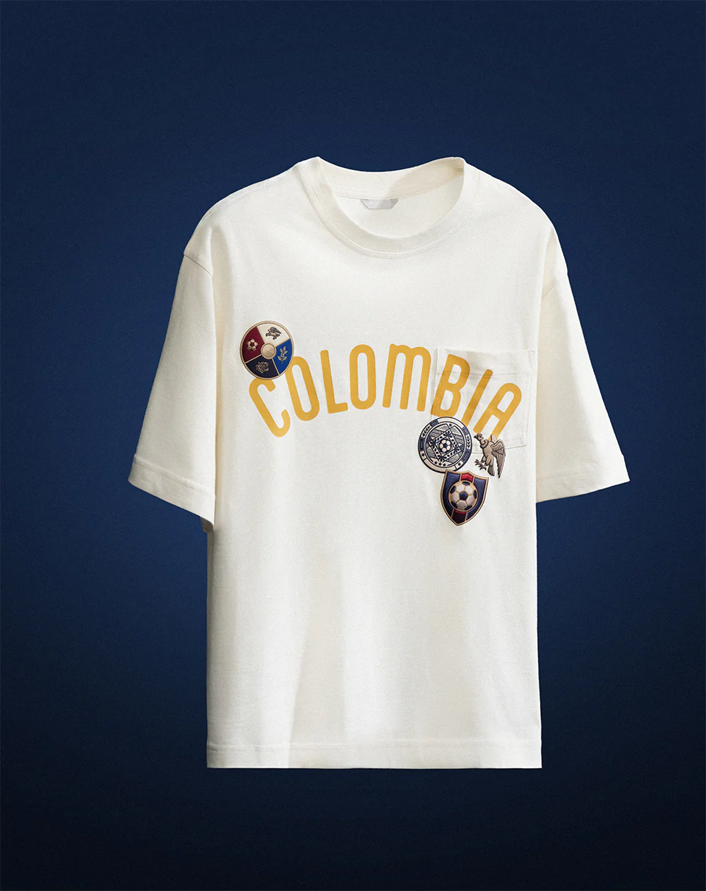 Camiseta regular edición Colombia crema hombre - Image 5